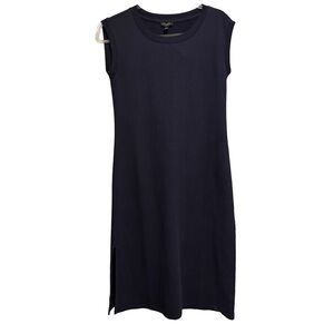 NWT Talbots Cotton-Modal Jersey Midi Dress Indigo / Navy Small Petite
